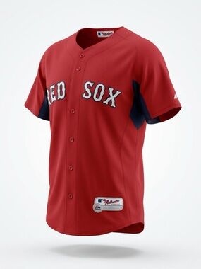 Majestic Red & Navy "Red Sox" Men's Baseball Jersey, #15, Dustin Pedroia